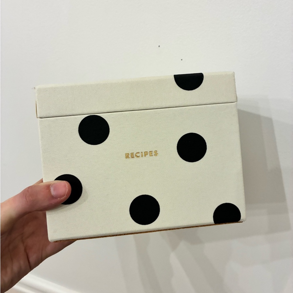 Kate Spade Polka Dot Recipe Box